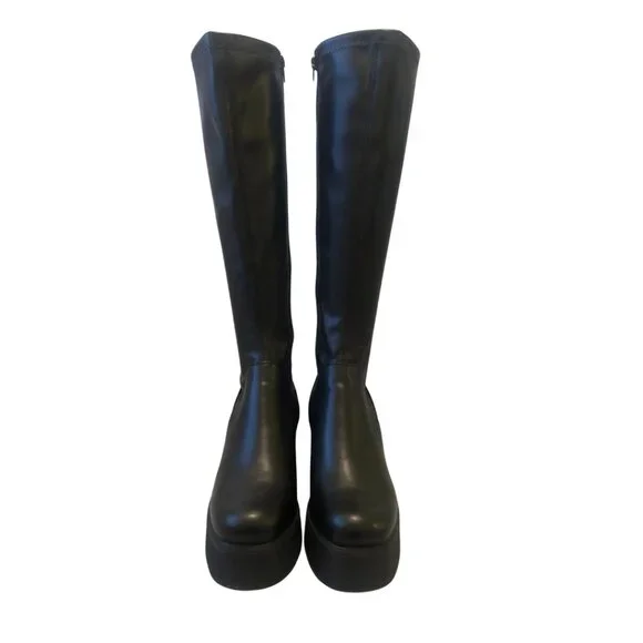 Steve Madden, Black platform sole knee boot, size 8.5 US - Picture 5 of 9